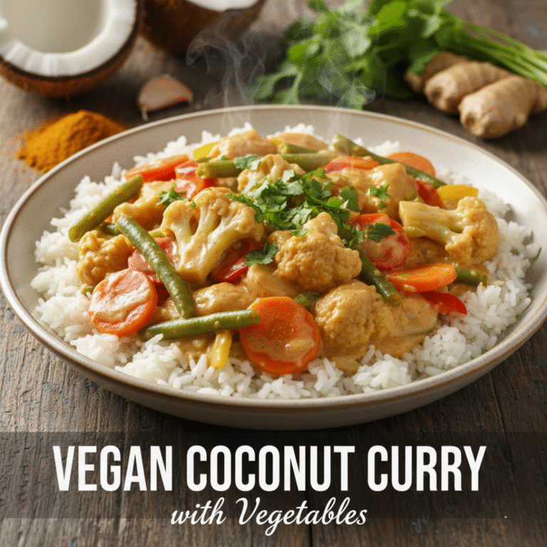 Vegan Coconut Curry with Vegetables
